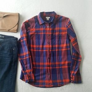 J.Crew Fall Plaid Button Up Shirt